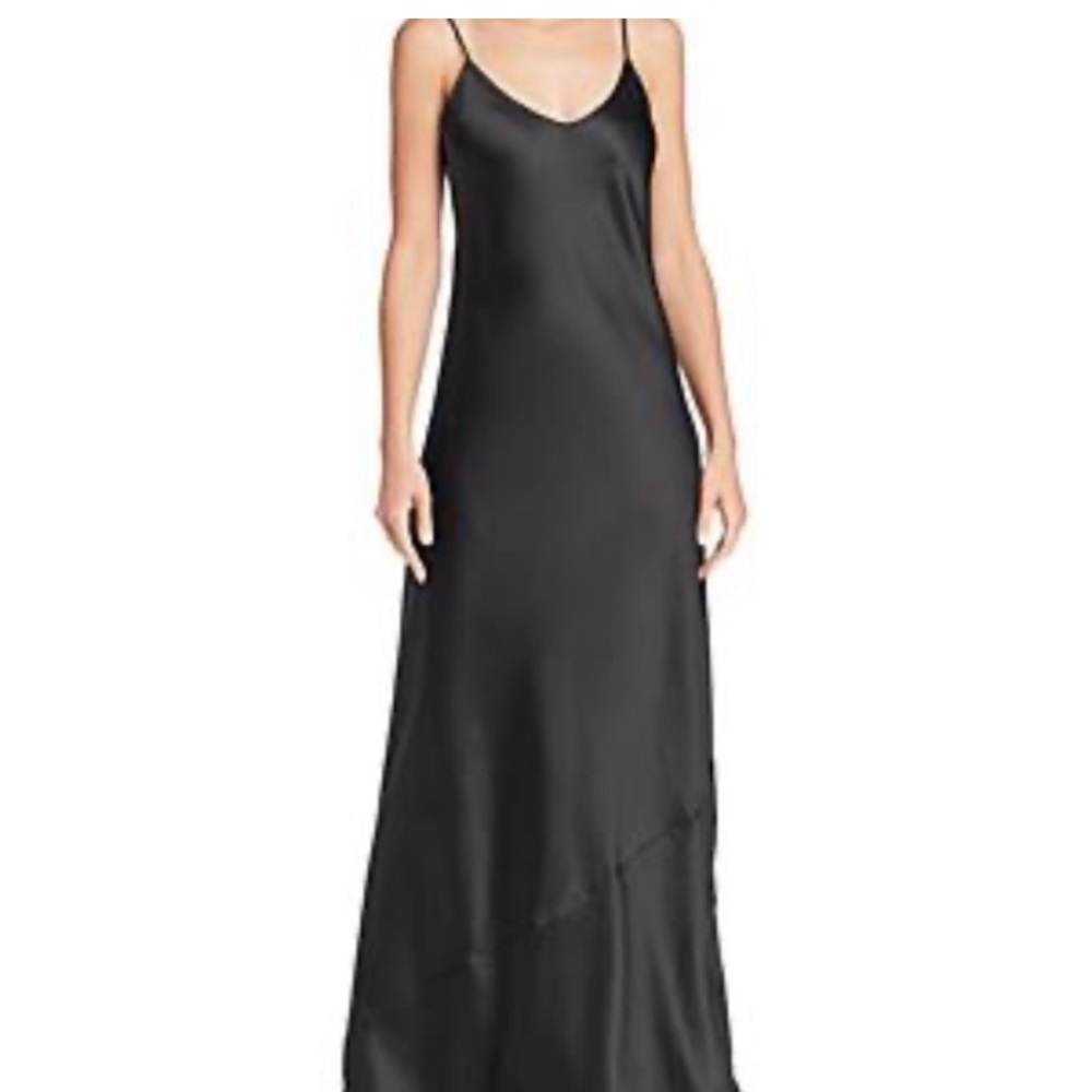 Happily grey x Aqua black silk gown